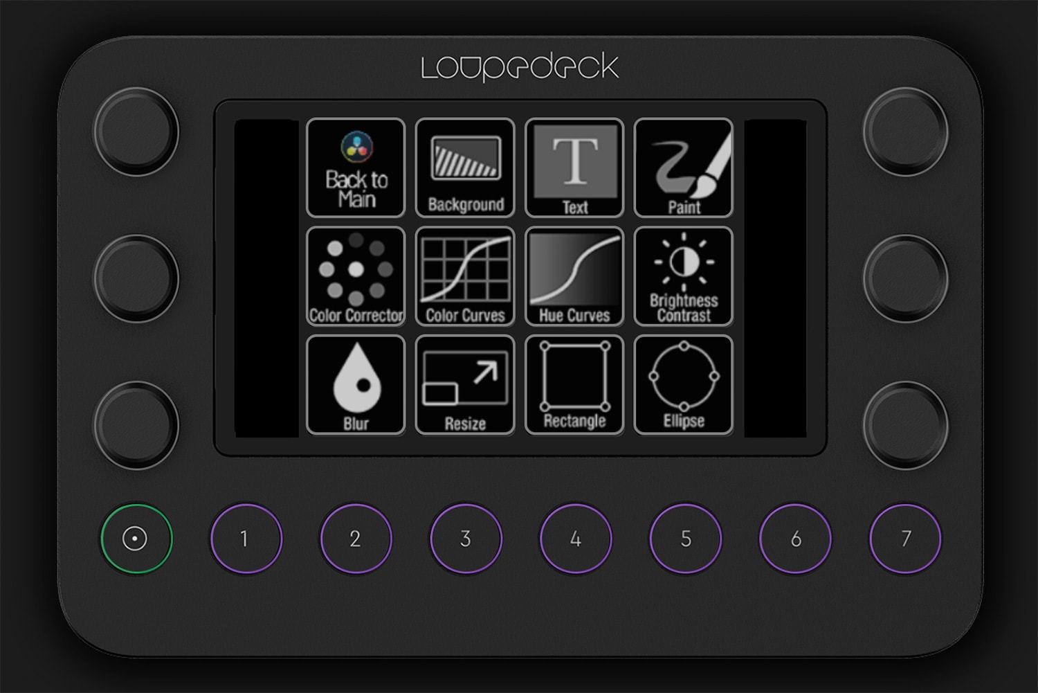 Loupedeck Live - zakładka Fusion DaVinci Resolve
